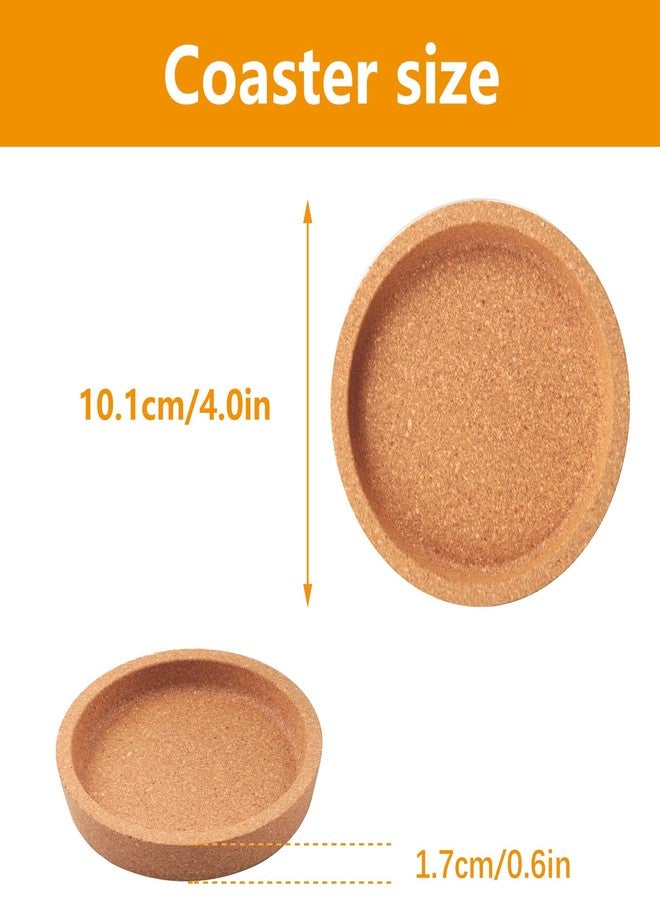 Anpuimult 15 Pcs Cork Coasters with Lip,Protect Your Table from Beverage Leak-Proof Cork Cup Holder,Non-Slip,Absorbent and Reusable Coasters for Drinks,Suitable for use with Most Types of Mugs - Image 2